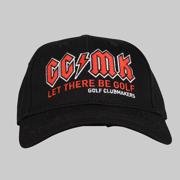 Casquette noire type AC/DC golf clubmakers